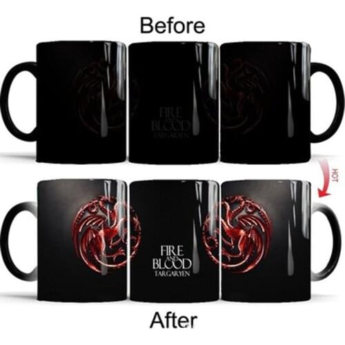 Mug Ceramic Mug Color Changing Mug Ceramic Gift Mug Creative Color Changing Mug Coffee Cup American Drama Game Mug B20055