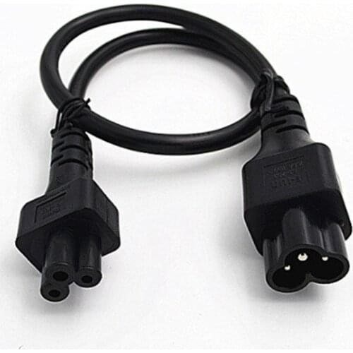 Micky 3Pin Male to Female Extension Cable ,IEC 320 C5 Female to C6 Male Extension Cable,About 50CM,1 PCS