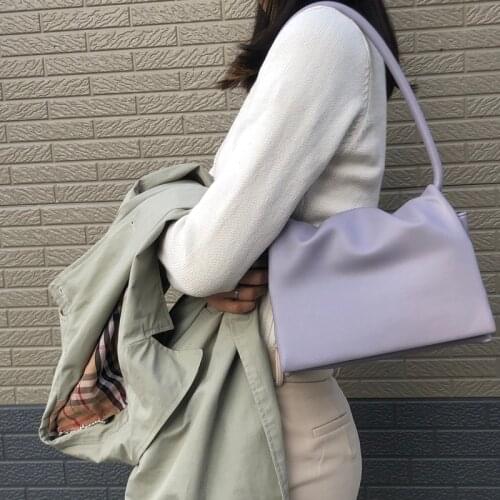 Multicolor Mo Landi retro underarm handbag soft leather three-layer one shoulder bag large-capacity underarm bag