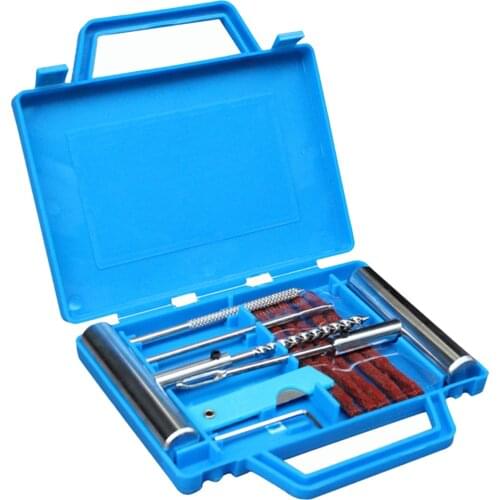 11Pcs Tire Puncture Repair Kit Car Van Motorcycle Repair Tools Emergency Heavy Duty Tubeless Tire Repair Kit Plug