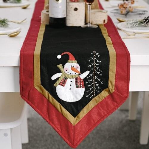 Table Cloth Christmas Tree Santa Snowman Printed Lattice Tablecloth Table Mat Cover Festival Decor Home Textile Xmas Decoration