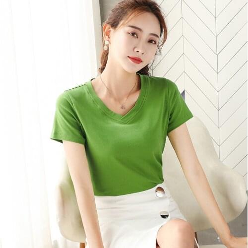 2020 New Women T-shirts Casual Tops Tee Summer Female T shirt Short Sleeve T shirt For Women Clothing