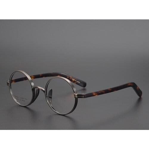 Japanese Pure Titanium Blue Light Blocking Glasses Men Round Eyewear Computer Myopia Presbyopia Eye Glasses Frame KMN Eyeglasses