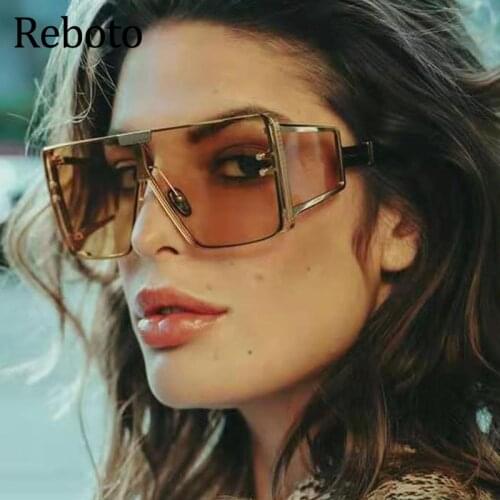 Fashionable Glasses 2020 New Oversized Square Sunglasses Luxury Woman Brand Designer Vintage Retro Womens sunglasses Lunette