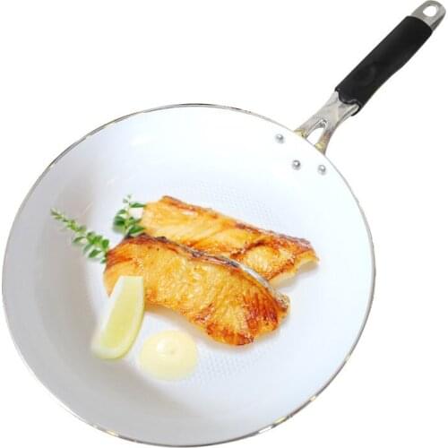 White ceramic coating Thick 28cm pan Non-stick frying pan Frying pan 2 pcs