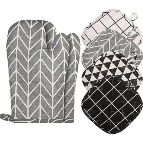 Oven Mitts and Pot Holders Kitchen Microwave Mitts Heat Resistant Oven Mittens and Oven Hot Mitts Pad for Cooking,Etc