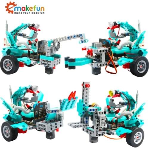 Programable Robotics Learning Kit Smart Robot Car for Microbit Technic Excavator APP RC Block Educational Toy for Kid