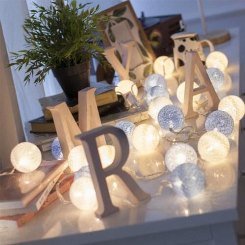 QYJSD 3M LED Cotton Ball Light String Outdoor Garland Light Holiday Wedding Christmas Party Bedroom Fairy Lights Decoration
