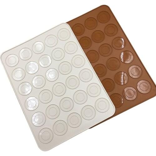 48-Cavity Silicone Macaron Macaroon Pastry Oven Baking Mould Sheet Mat Kitchen Tools Non-stick DIY Bakeware Baking Mat