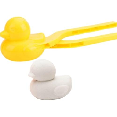 Random Color Duck Heart Snowball Maker Winter Plastic Snowball Maker Clip Kids Outdoor Sand Snow Ball Mold Toys Fight Clip Toy