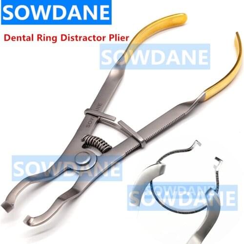 Dental Metal Ring Distractor Plier Dental Matrics Matrice Forcep Dental Ivory Forcep Dentist Ortho Tool Instrument Golden Handle