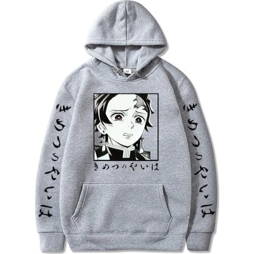 Anime Cartoon Demon Slayer Printed Men/Women Kimetsu No Yaiba Hoodie Long Sleeve Sweatshirt Unisex Plus Size Fashion Clothing