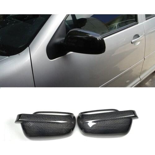 Carbon Fiber ABS Side Rear View Mirror Cover Replacement for Bora Golf 4 IV MK4 1998-2009