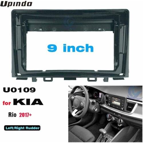 Alone Din 9 Inch Car Radio Installation DVD GPS Mp5 Plastic Fascia Panel Frame for KIA Rio 2017+ Dash Mount Kit