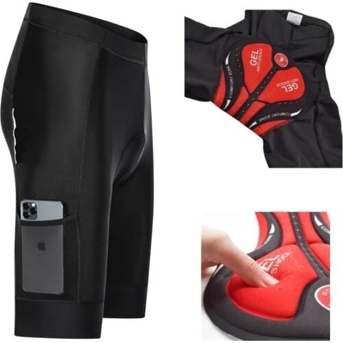 New Reflective 5D Padded Cycling Shorts Shockproof MTB Bicycle Shorts Road Bike Shorts Ropa Ciclismo Tights For Men Women