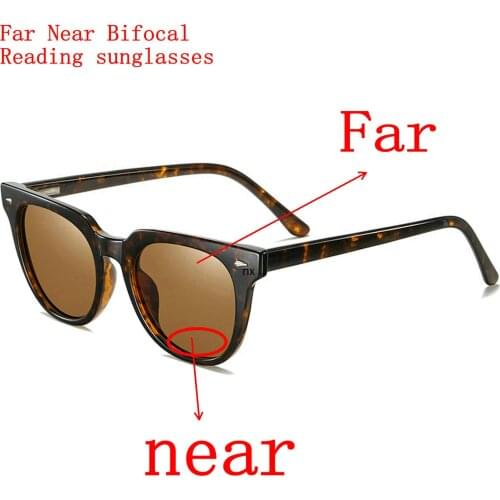 Outdoor Women Square Bifocal Reading Glasses Multifocal Near Far Plastic Presbyopic Glasses for Men Sport Driving Sunglasses NX