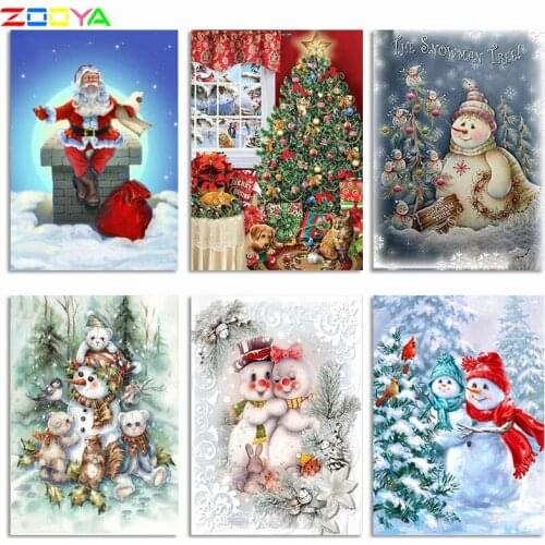 Zooya 5D Diy Full Diamond Diamond Painting Christmas 3D Diamond Embroidery Landscape Rhinestone Mosaic Wall Decoration Sp1029