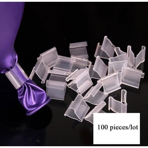 100Pcs/Set Balloon Accessories Birthday Balloon PVC Clips Balloons Sealing Clamps Seal Pump Clips Wedding Party Background Decor