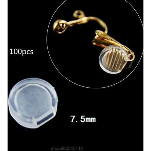 100Pcs Earring Pads Support Stabilizer Silicone Comfort for All Sizes Clips on Earrings Jewelry Findings O27 20 Dropshipping