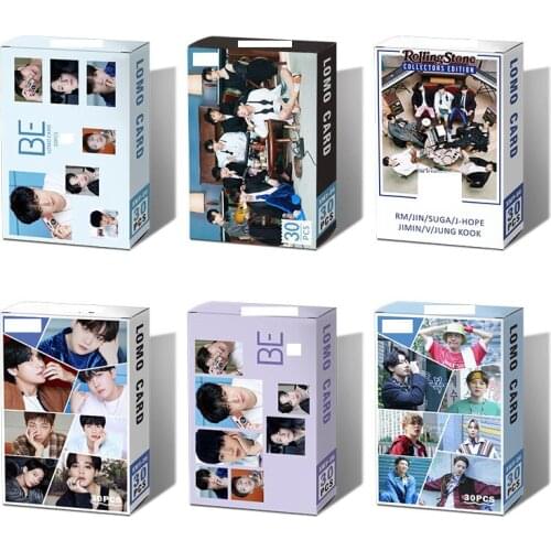 30pcs/Set South Korean Groups K-POP Bangtan Boys Poster New Album BE 2021 Seasons Greetings LOMO Card PhotoCard JUNG KOOK JIMIN