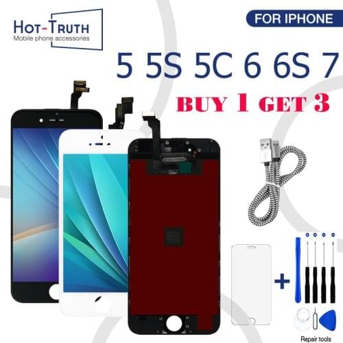 AAA+++ For iPhone 6 6S 7 LCD Display Pantalla For iPhone 5 5S 5C Touch Screen Assembly Display Replacement 100%Tested Tianma LCD