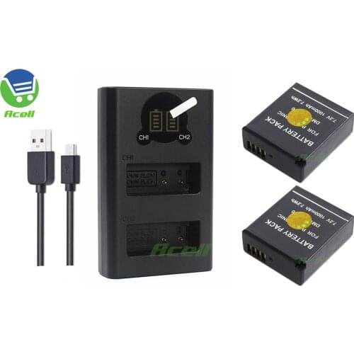 BP-DC15-E Battery + LCD USB Dual Charger for Leica D-LUX C-LUX D-LUX7 Camera BP-DC15-U BP-DC15-TK
