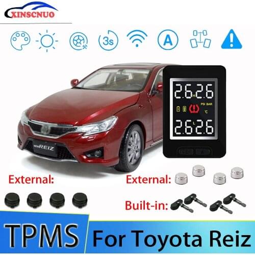 XINSCNUO Car Electronics Wireless For Toyota Reiz TPMS Tire Pressure Monitoring System Sensor LCD Display
