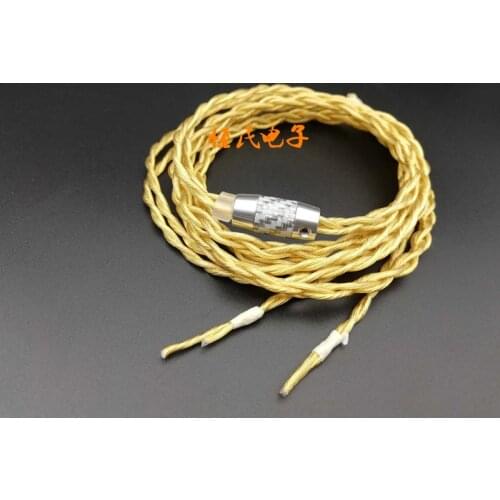 Diy earphone wire 7n single crystal copper wire 4share 1.25m with splitter