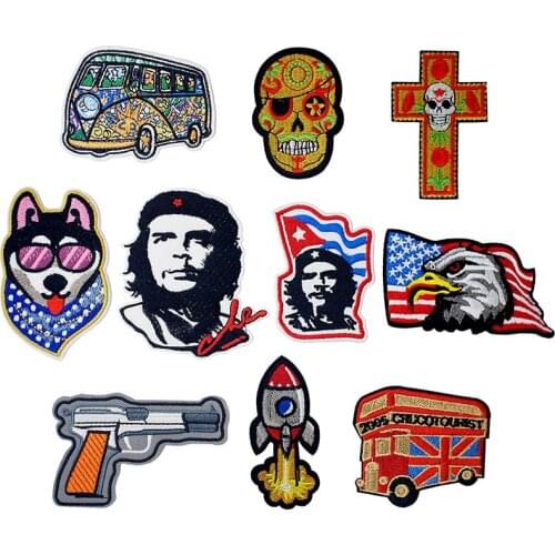 Ernesto Che Guevara Knitting Textile Woven Sewing Accessories Patch Piece Popular Stripes Applique Stickers Personalised