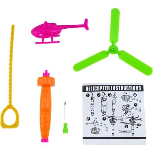 Handle Pull Line Aircraft Powered Helicopter Educational Pull Line Airplane Kids Toy Children Outdoor Wind Up Toys Gift