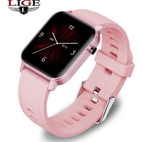 LIGE Smart Watch Ladies IP68 Waterproof Sport Fitness Tracker 1.4 Inch Color LED Electronic Clock For Android ios smartwatch Men