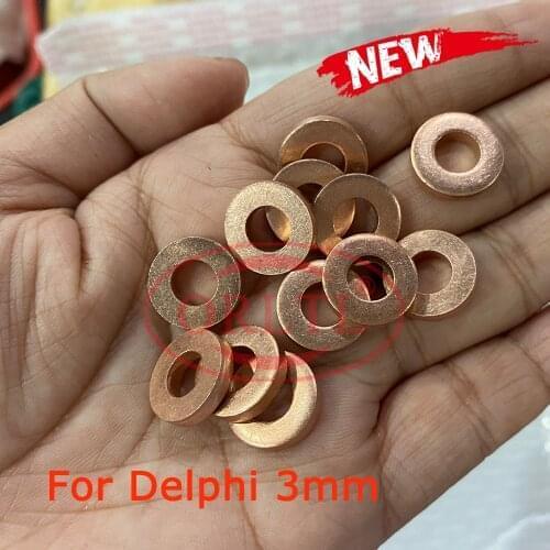30pc ORLTL 9001-850C Injector washer shims copper rings gasket 9001 850C 9001850C thickness 7.1*15*3 3mm for Delphi