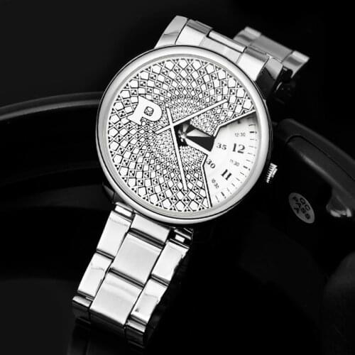 2020 Fashion Creative Watches Men Paidu Silver Stainless Steel Band Quartz Wristwatches Casual Sports Watches Men Reloj Hombre
