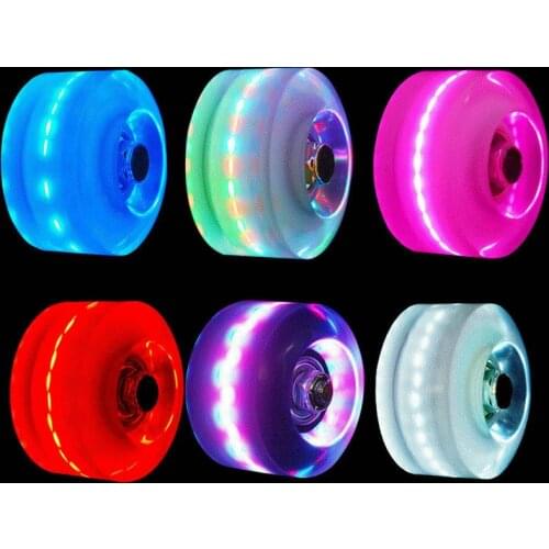 58x32mm Double Row Roller Skate Flash Wheel Skate Roller Skate Flash Wheel Accessories Skateboard Wheel High elasticity antiskid