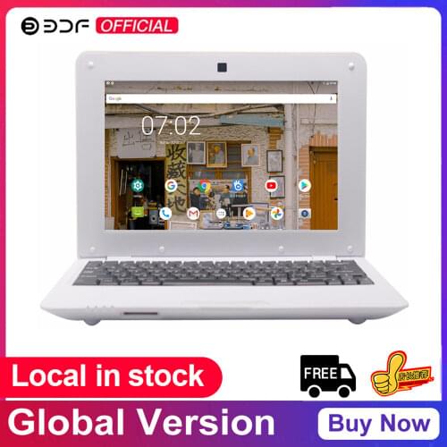 BDF 10.1 Inch Notebook Laptop Android Laptop Bluetooth Laptop Quad Core 1.5GHZ WiFi 1GB+8GB Android 6.0 Mini Netbook Laptop 10