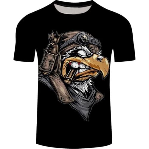 New Summer Brand large size 3D Roaring Orangutan head T-shirt man round collar short sleeve T-shirt men fashion short t shirt