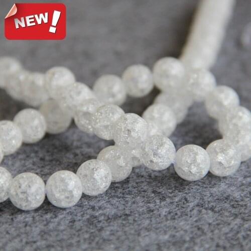 New For Necklace&Bracelet 10mm White Multicolor Glass Crystal Beads Stone Loose Beads 15inch DIY Accessory Parts Jewelry Making