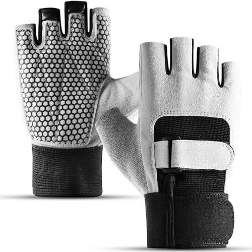 Half Finger Gym Gloves Heavyweight Sport Exercise Weight Lifting Gloves Protector Anti-slip Body Building Training Fitness Glove