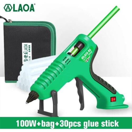 LAOA Hot Melt Glue Gun Set With Bag 40-100W Thermo Electric Adhesive Adhere PU flower Gift With 30 Sticks Tools Set