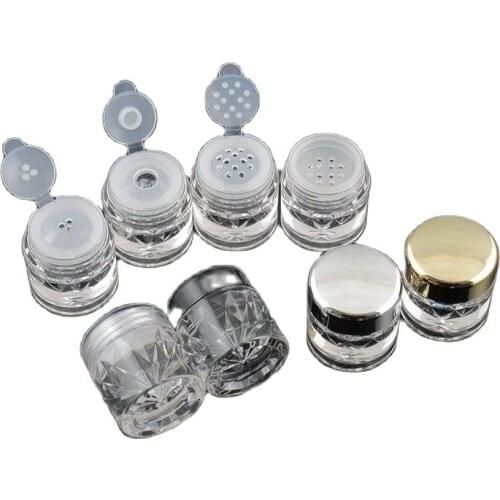 5ml/1g diamond shape plastic jar pot tin loose powder case eye shadow container art nail lip gel cream make up cosmetic packing