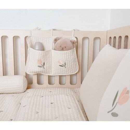 Baby Crib Hanging Bag Cot Bed Toys Diaper Storage Organizer Nappy Holder Pocket for Infant Bedding