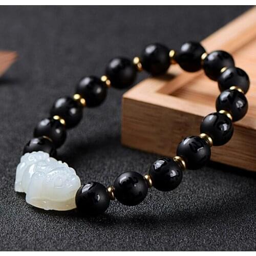Factory direct selling brave bracelet jade Браслеты браслеты six-character proverbs natural Hetian jade female models wholesale