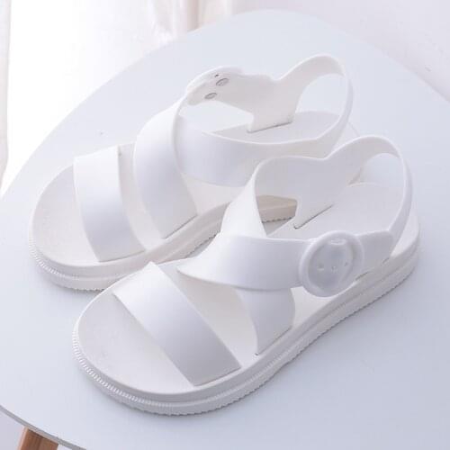 Summer womens sandals sponge cake bottom womens sports sandals non-slip breathable wild student thick bottom beach flat shoes