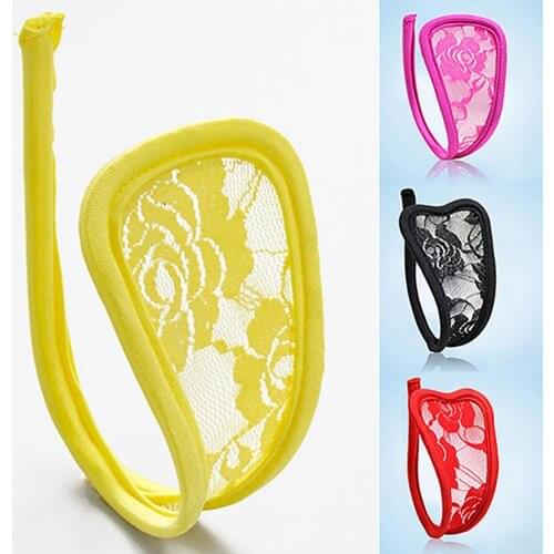 ORIYA Sexy Women Invisible Underwear Open Back Knickers C-String Thong Sleepwear Sexy Lady Girl Flower Lace Strapless Panties