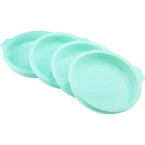 4Pcs Silicone Cake Molds,6Inch Round Cake Pan Layer Cake Tin,Pie Pans, Non Stick Bakeware For Birthday/Party/Wedding-ABUX
