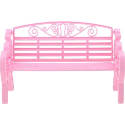 Park Bench Furniture for fashion Doll House Kids Pretend Play Toy