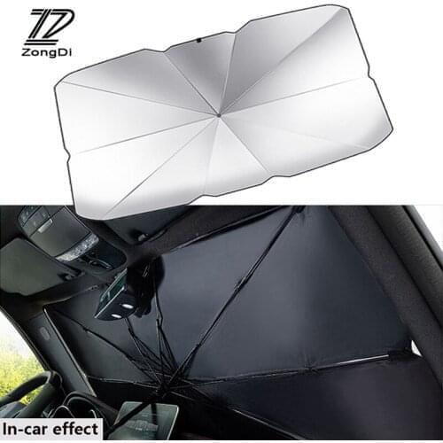 Car Windshield Cover Parasol UV Protection Sun Shade Mini Folding Umbrella Universal for FORD VW Tesla Auto Interior Accessories