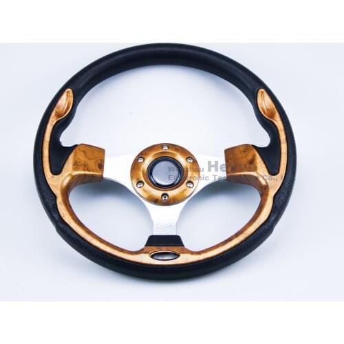 Sport Steering Wheel 13inch 320mm leather Car Racing Steering Wheel Dish Drifting Leather Aluminum Usually Racing Wheel