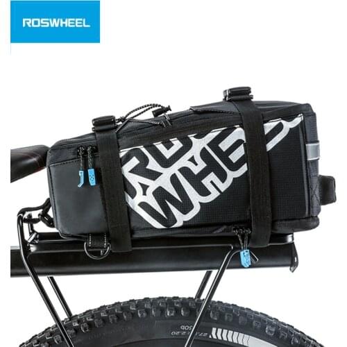 ROSWHEEL 5L Bicycle Carrier Bag Rack Trunk Bike Luggage Back Seat Pannier Outdoor Cycling Storage Handbag Shoulder Strip 141276