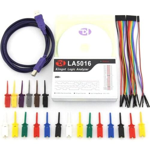 LA5016 USB Logic Analyzer / 500M Sample Rate / 16 Channel Full Channel / 10G Depth / PWM Output